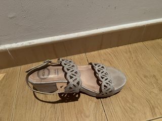 Sandalias plateadas con plataforma