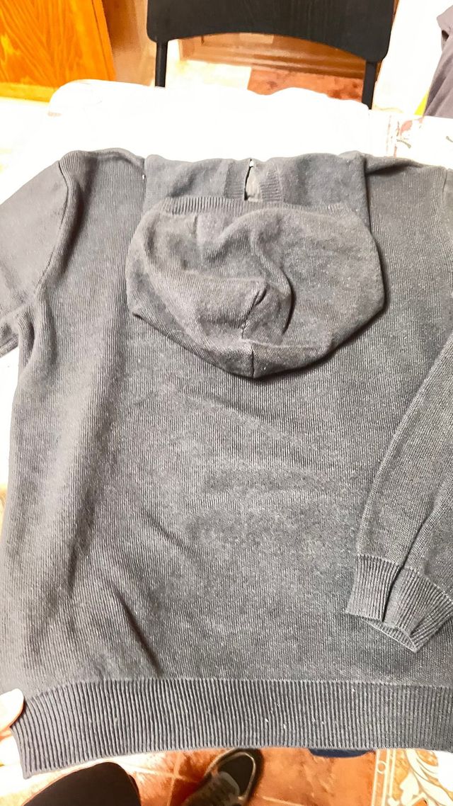 Sudadera con capucha gris oscuro niño
