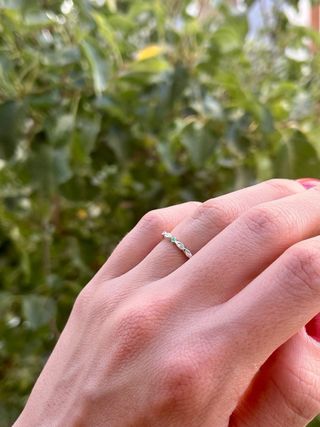 Anillo Plata 925 Esmeralda Natural Colombiana
