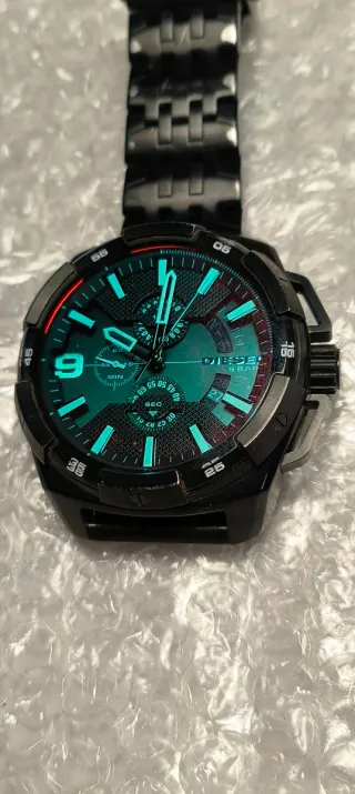 Orologio Diesel Uomo Nero Rosso