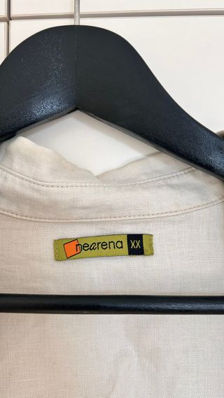 Camisa Beige Manga Larga Mezrena