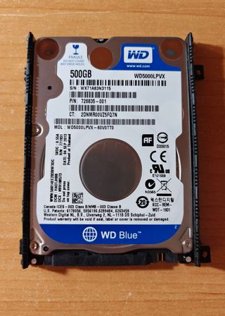 WD Blue 500GB 2.5” SATA III HDD portátil