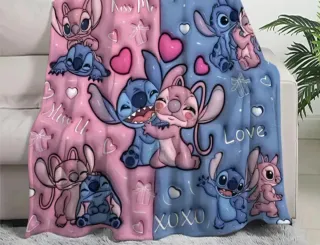 Manta Lilo y Stitch Suave 100x150 FRANELA