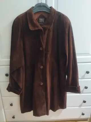 Chaquetón piel marrón IVONNE mujer