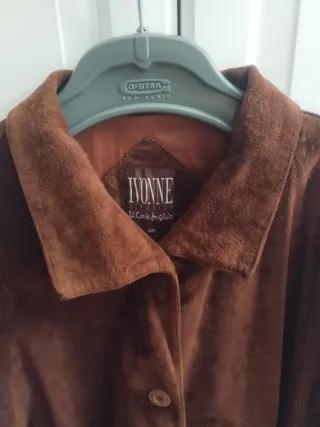 Chaquetón piel marrón IVONNE mujer