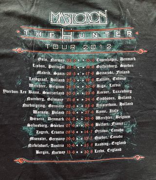 Camiseta Mastodon The Hunter Tour Prog Rock
