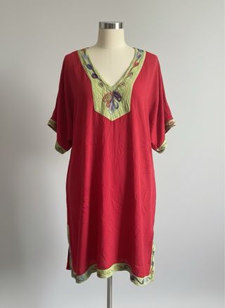 Túnica India Viscosa Roja Talla Única