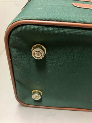 Bolsa de cosméticos vintage Challenger verde y mar