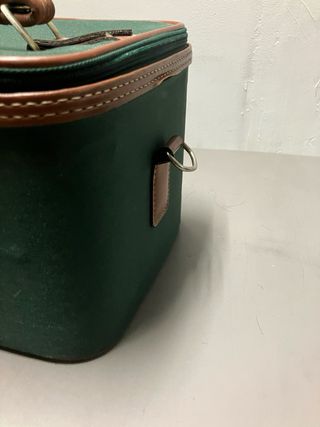 Bolsa de cosméticos vintage Challenger verde y mar