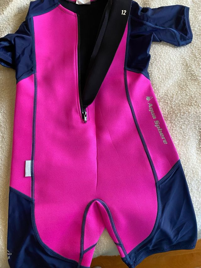 Neopreno niña corto rosa y azul