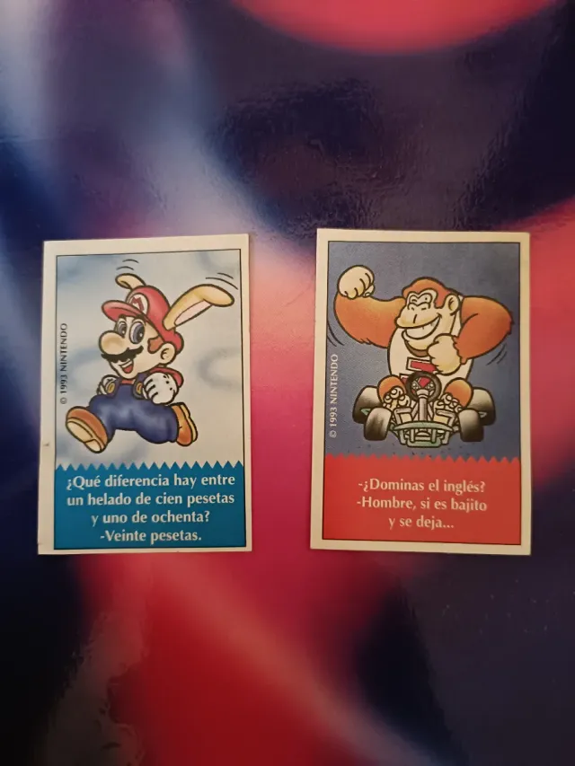 2 Cromos Super Mario Bros Bimbo 1993