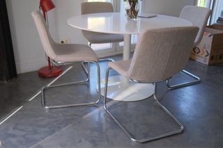 4 Sillas IKEA Tela Beige y Metal