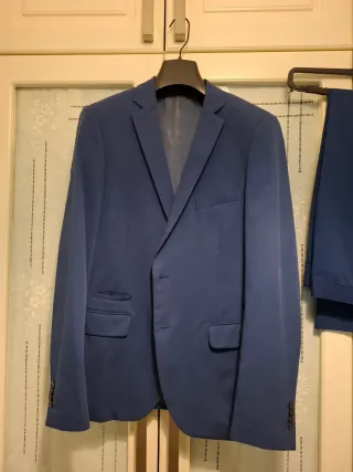 Traje de chaqueta azul hombre