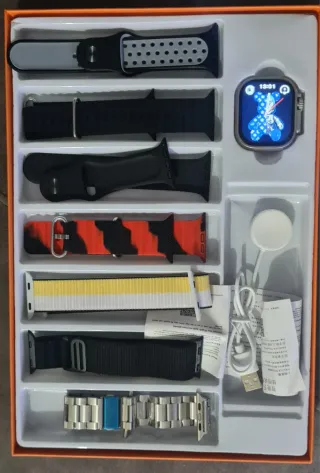 Smartwatch con 7 correas y cargador