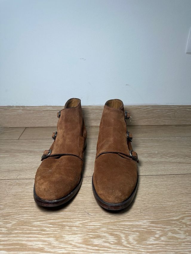 Botas de ante marrón para hombre