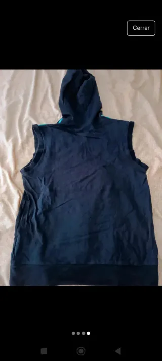 Camiseta/sudadera sin mangas con capucha. Original