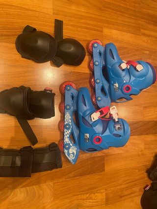Patines infantiles ajustables + protecciones