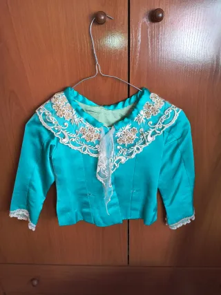 Traje Fallera Niña Verde Flores 3-6 años