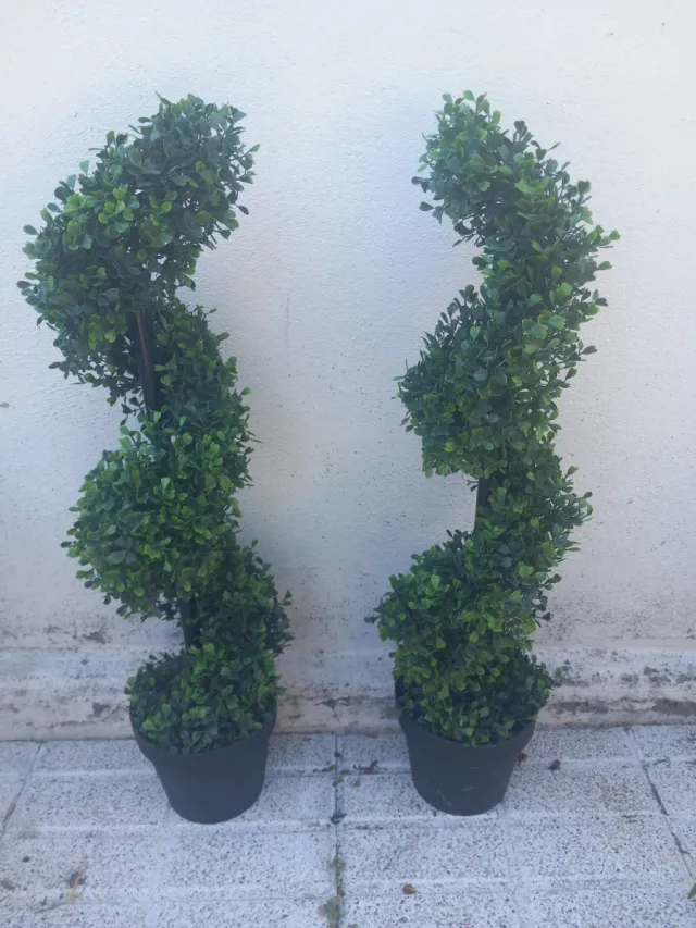Arbustos topiaria artificiales espiral