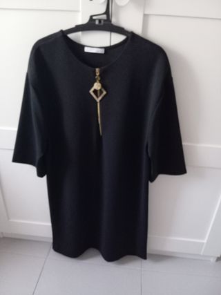 Vestido Zara Negro Talla 38