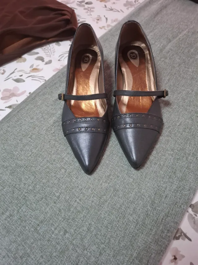 Zapatos vintage tacón bajo talla 37