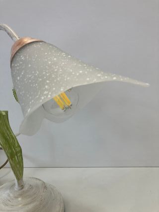 Lampada tavolo metallo verde/rosa