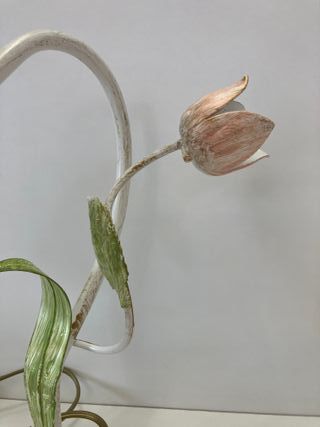 Lampada tavolo metallo verde/rosa