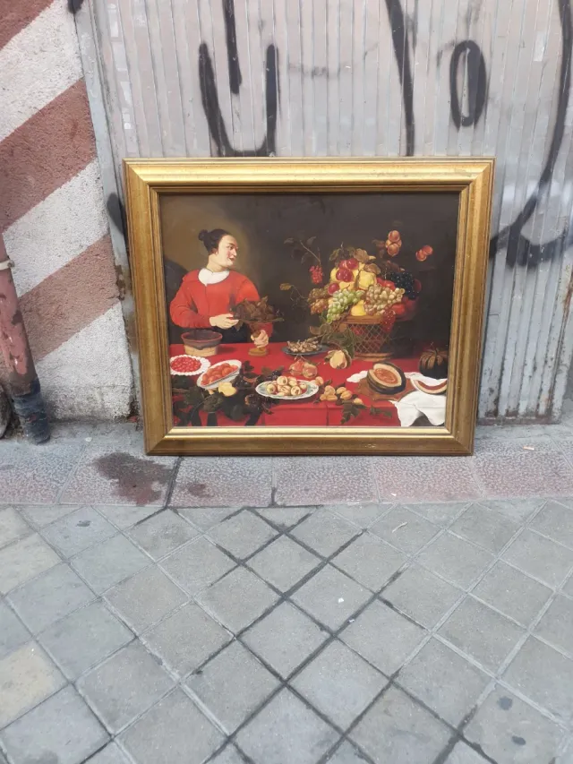 Cuadro al óleo naturaleza muerta