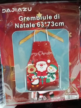 Grembiule Natale 63x73cm Babbo Natale