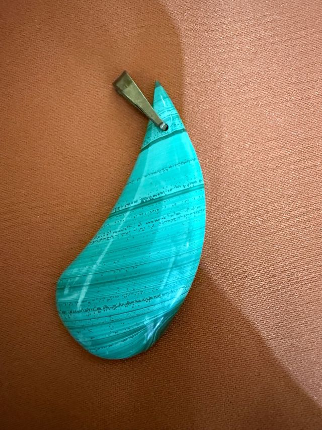 Colgante Gota Malaquita Verde