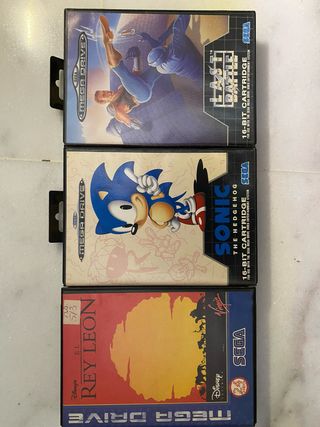 Lote 3 Juegos Mega Drive: Sonic, Last Battle, Rey 