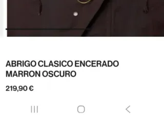 Abrigo encerado Silbon Marrón,estilo Barbour...
