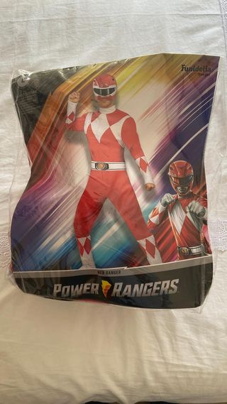 Fato de Power Ranger Vermelho para adulto