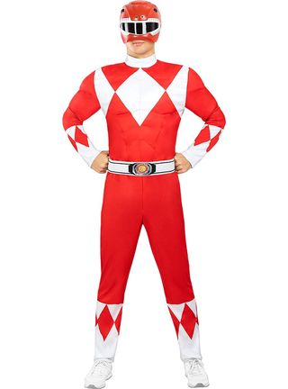 Fato de Power Ranger Vermelho para adulto