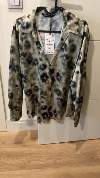 Blusa Zara Estampada Talla M Sin Estrenar
