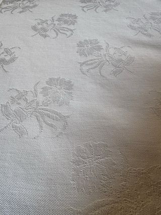Tovaglia in cotone damascato vintage