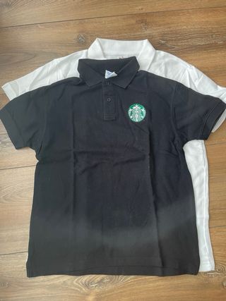 Polo Starbucks blanco y Negro Talla M y S. nuevos
