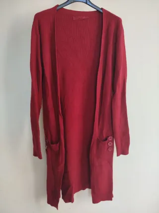 Cardigan lungo rosso