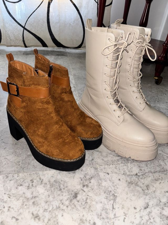 Lote 2 pares botas