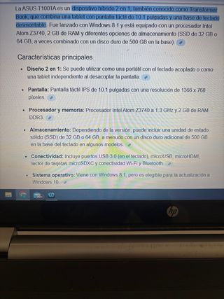 Asus Tablet Gris