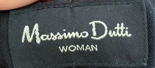Abrigo Lana Massimo Dutti Talla 42 Negro