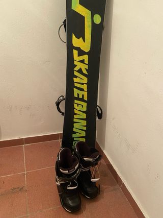 Tabla, fijaciones y botas de snow