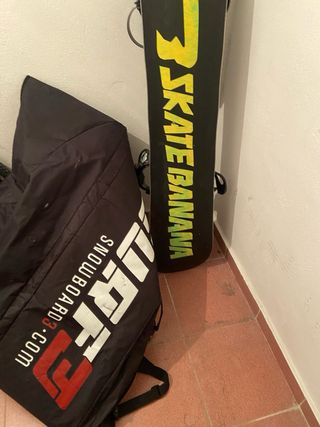 Tabla, fijaciones y botas de snow