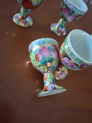 5 Portauovo cinesi decorati