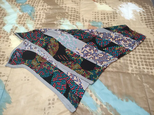 Pañuelo de seda estampado multicolor