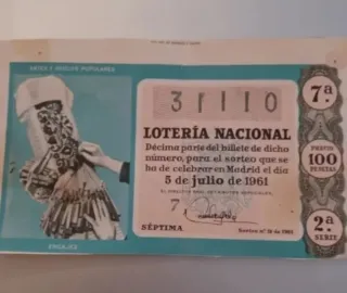 Decimos lotería años 70 y 80