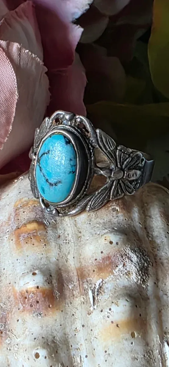 Anillo Navajo Antiguo plata de ley 