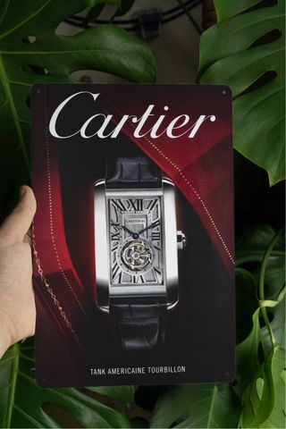 Targa Metallo Cartier Tank Américaine