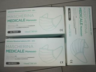 150 Mascherine Chirurgiche Monouso Triplo Strato
