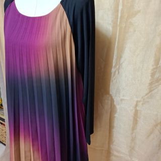 Vestido degradado morado y negro